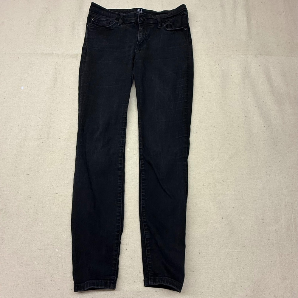 GAP Womens 27 Regular Legging Jeans Black Stretch Denim RN 54023
